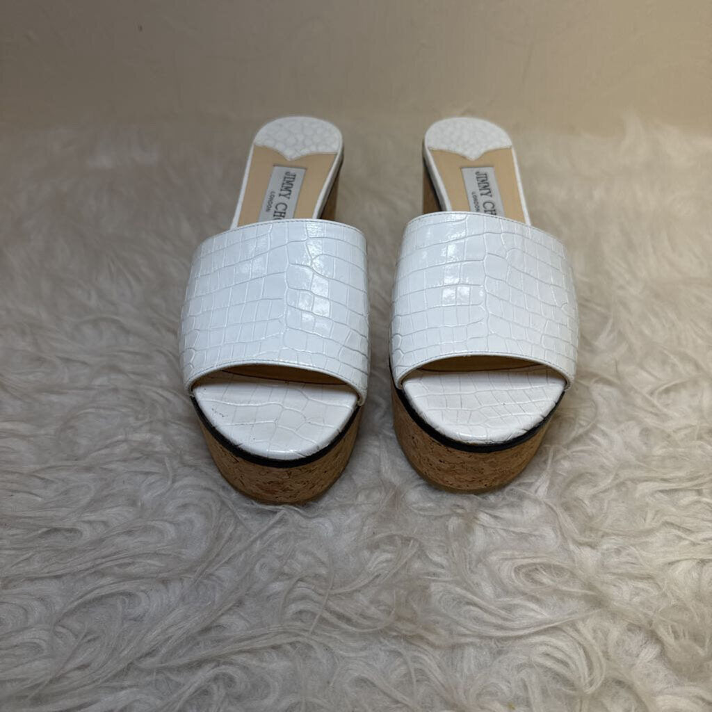 Dee Dee Croc Embossed Platform Wedge
