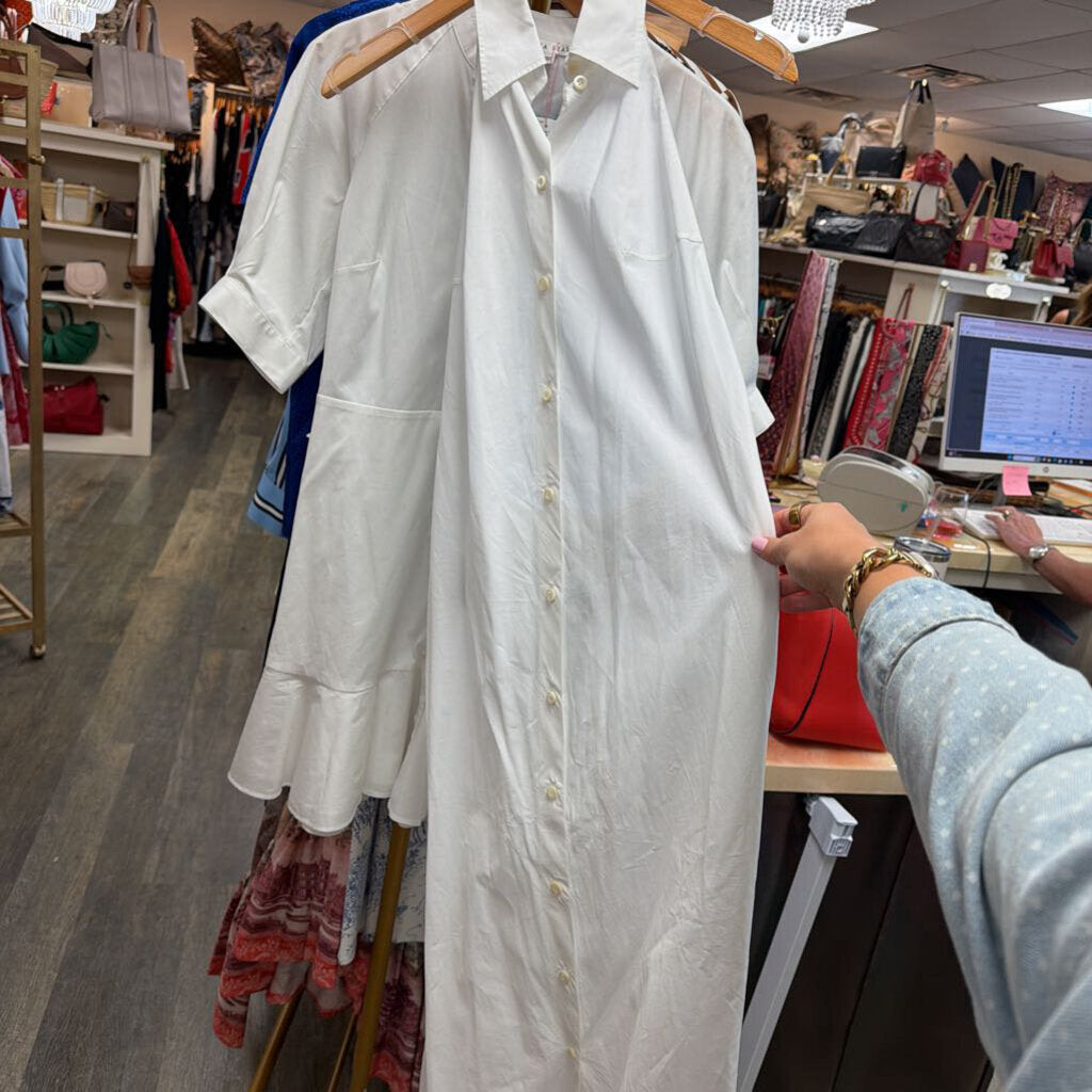 Sleeveless Button Up Halter Dress