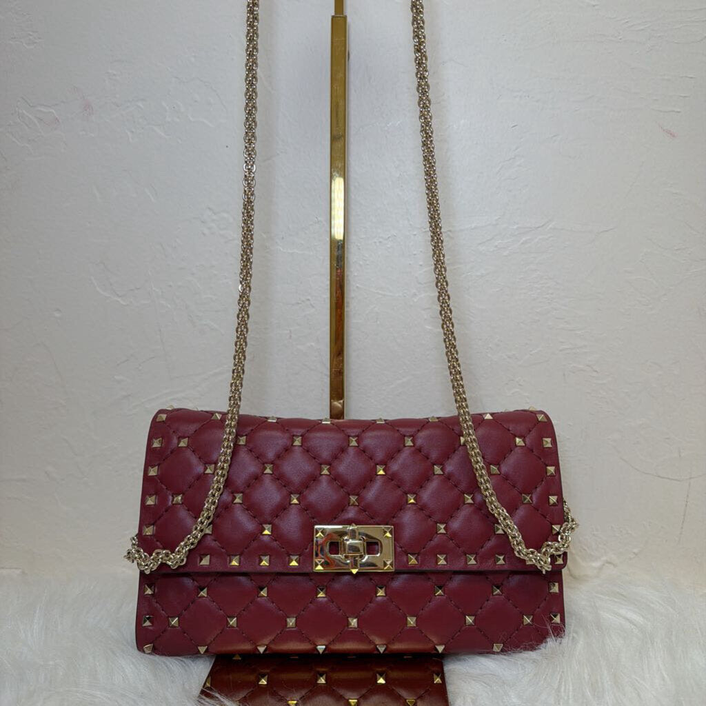 Red Rockstud Spike Crossbody