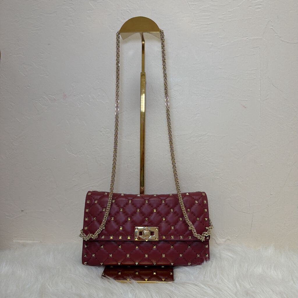 Red Rockstud Spike Crossbody