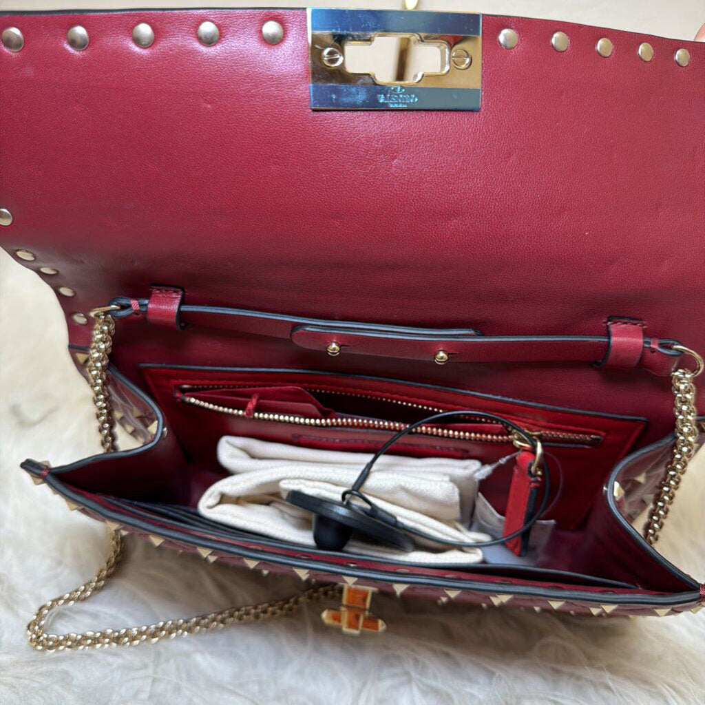 Red Rockstud Spike Crossbody