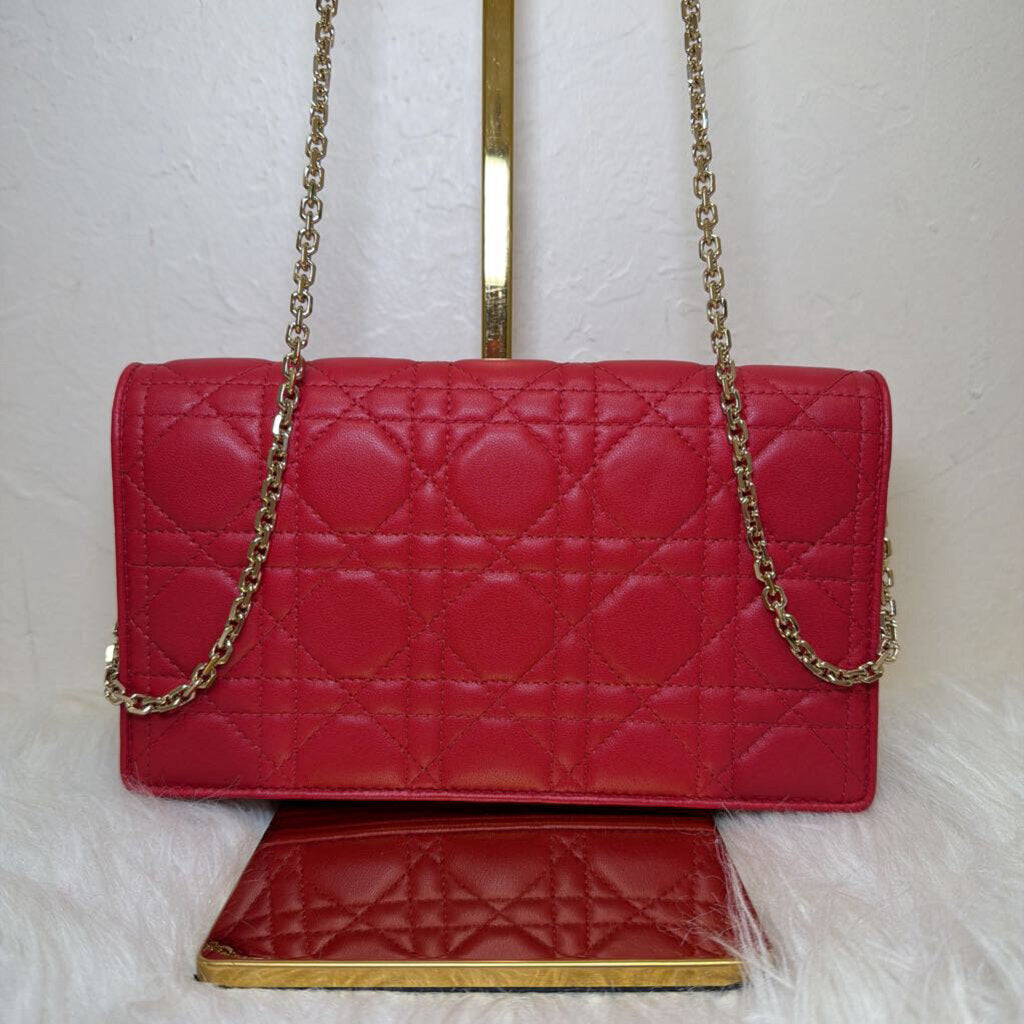 Cannage Lady Dior with removable pouch NWT