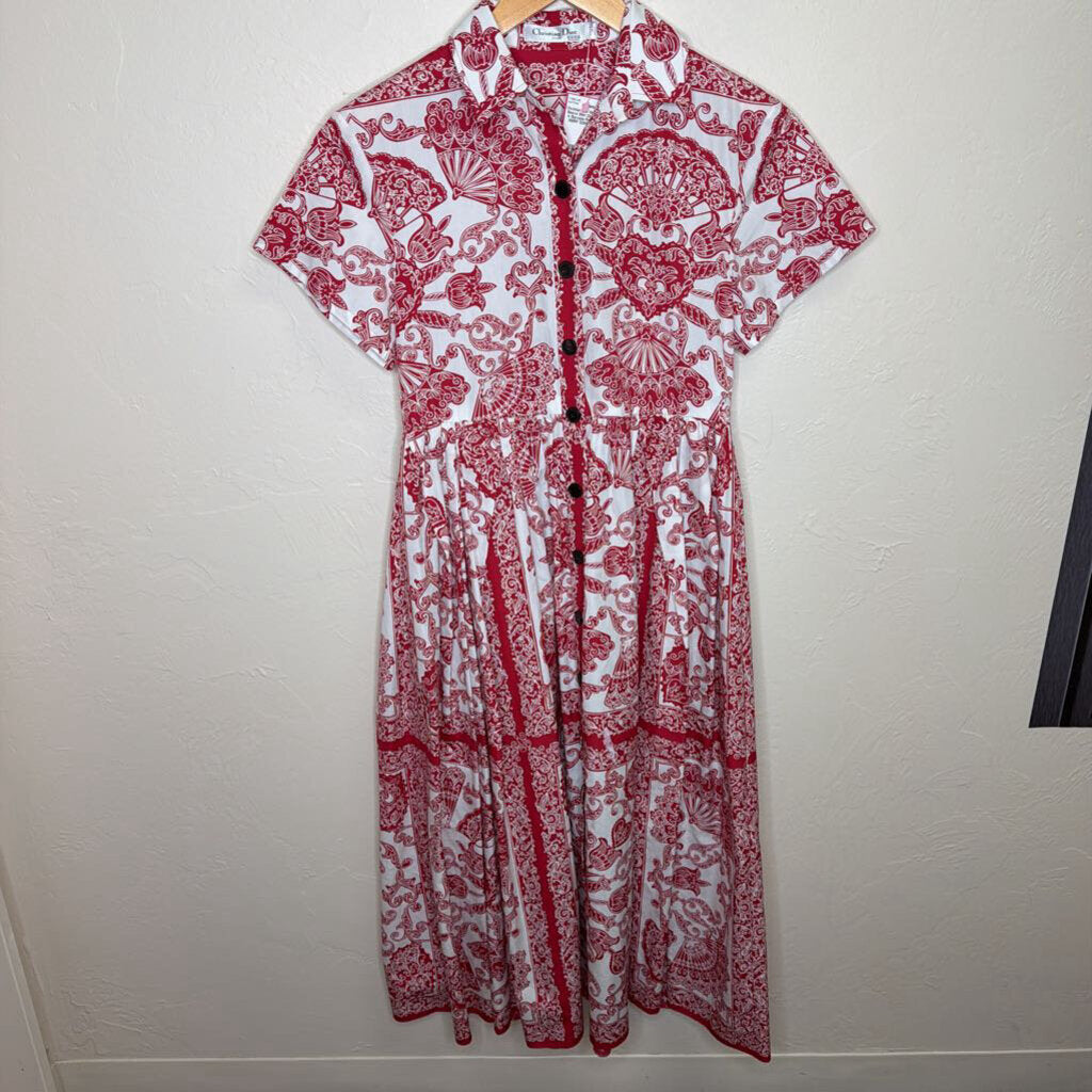 Short Sleeve Shirt Dress in Baroque