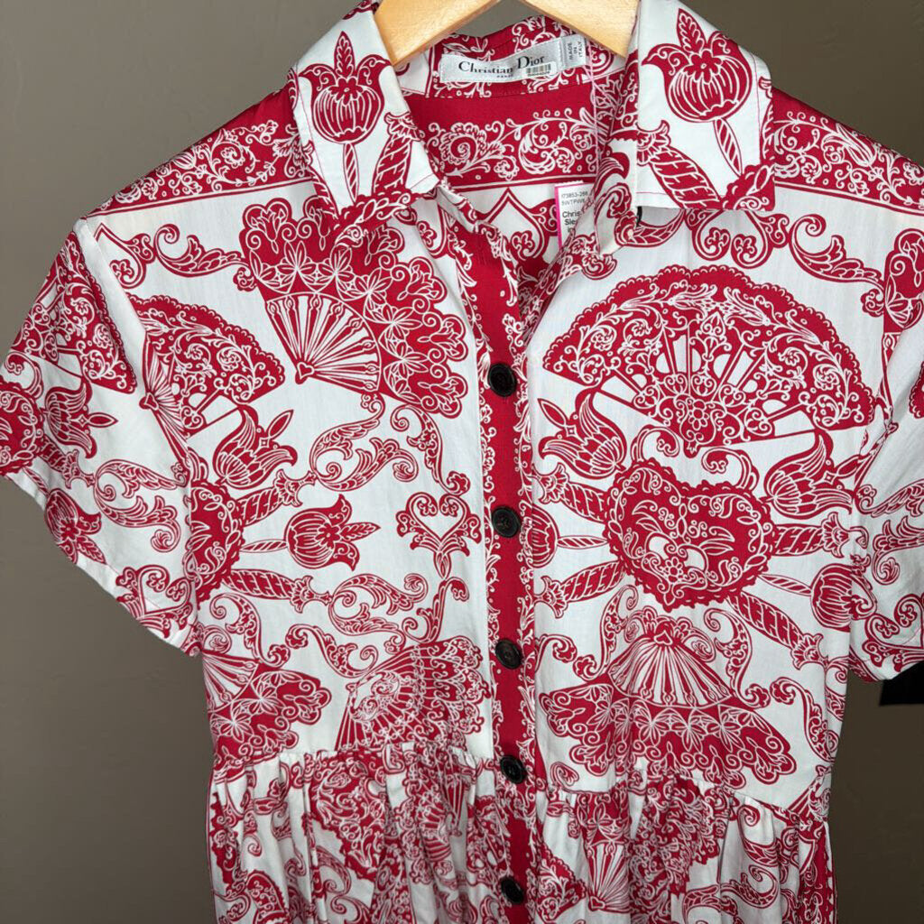 Short Sleeve Shirt Dress in Baroque
