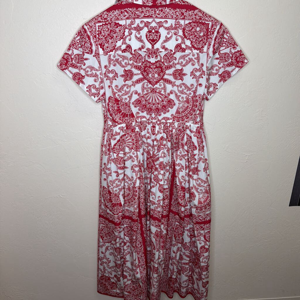 Short Sleeve Shirt Dress in Baroque