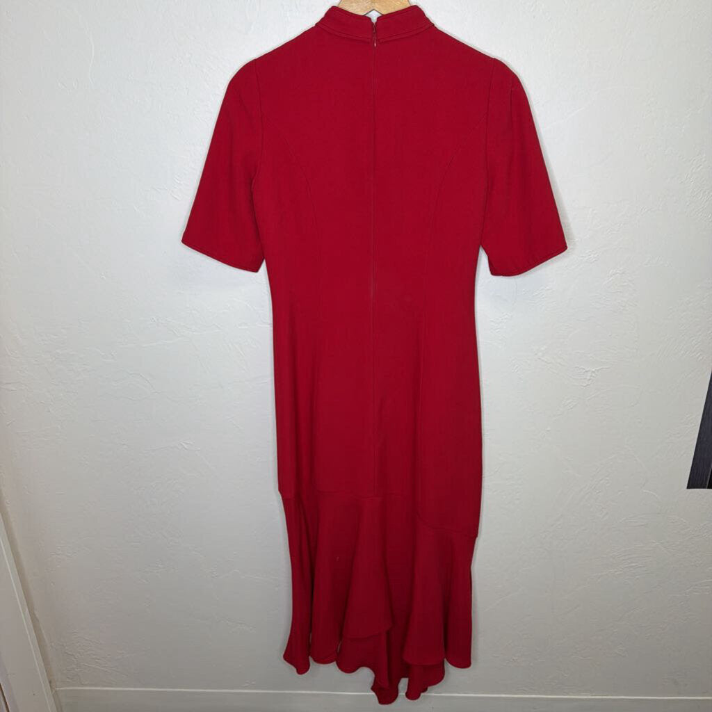 Mock Neck Dress w/ Keyhole Zipper at Front
