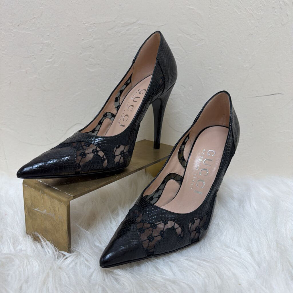 Python Embossed & Mesh Pumps