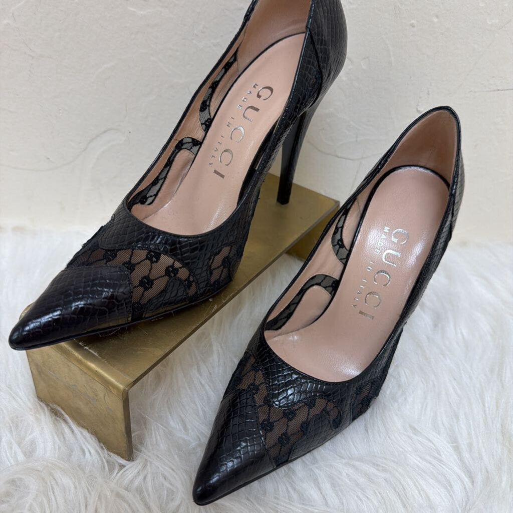 Python Embossed & Mesh Pumps