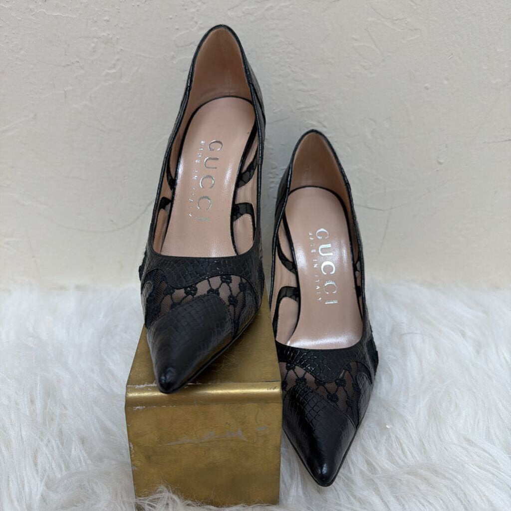 Python Embossed & Mesh Pumps