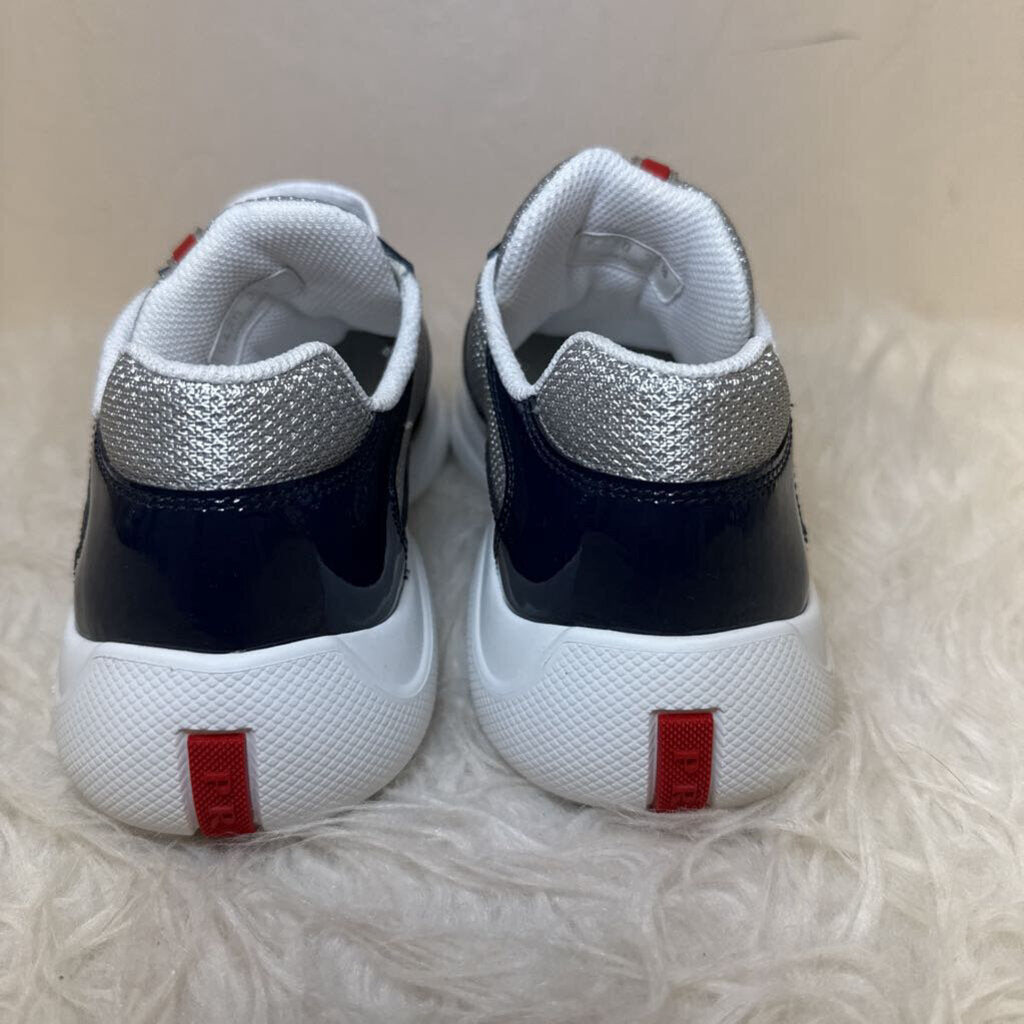 Patent Leather and Technical Fabric Prada Americans Cup Sneakers