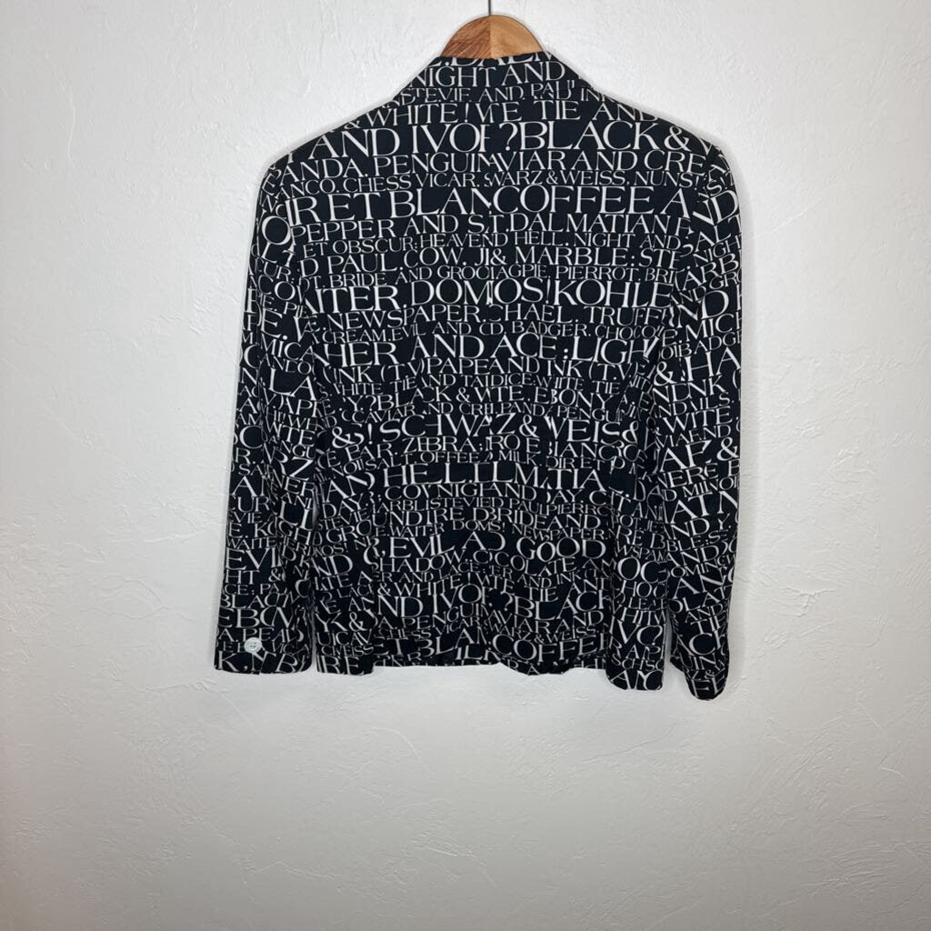Black and White Newspaper Blazer