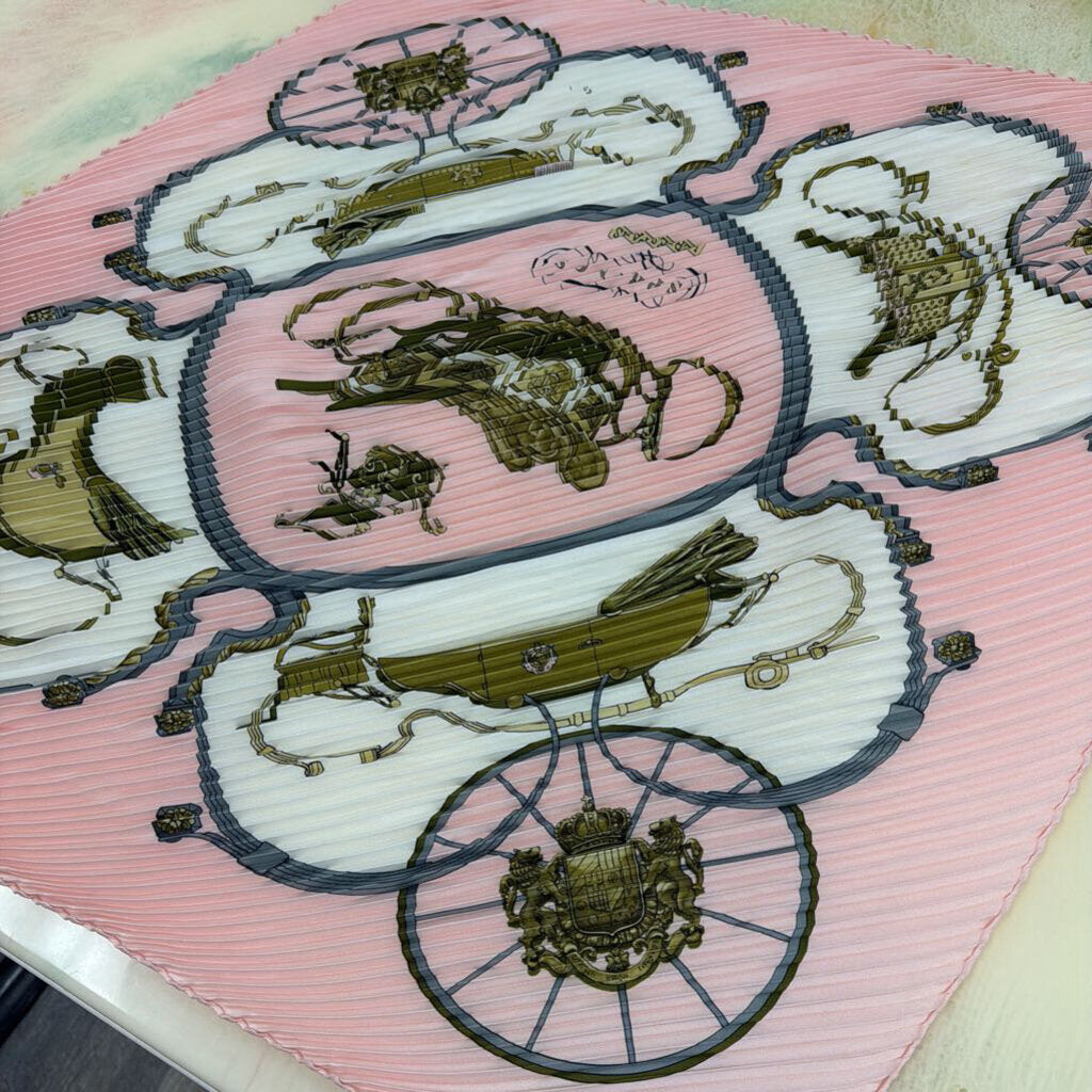 Plisse Silk Scarf