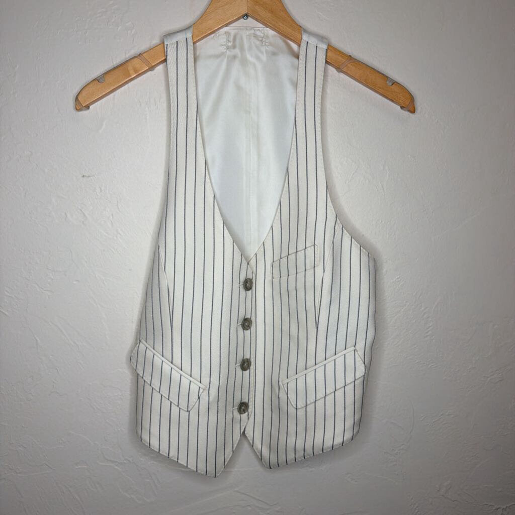 Striped Button Up Vest