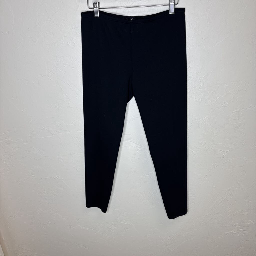 Black Long Polymide Capri Pants