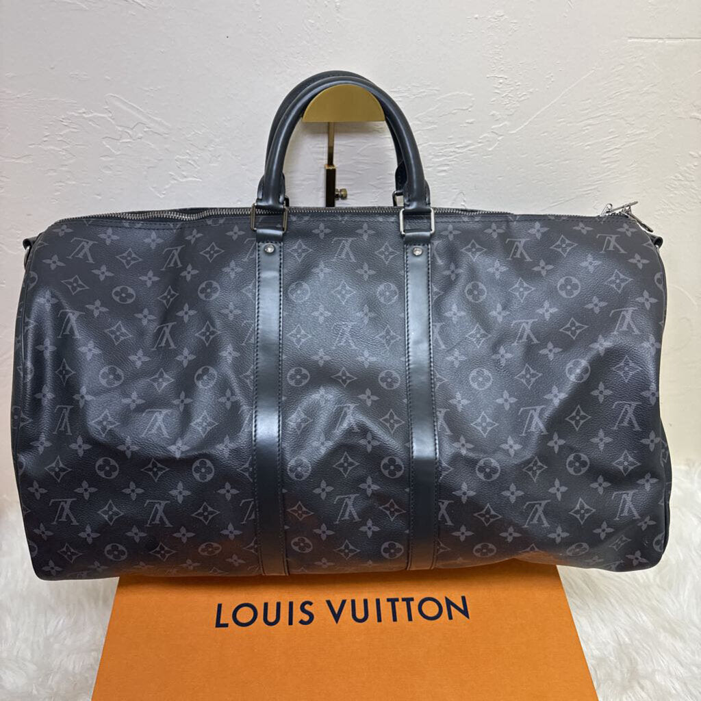 Monogram Graphite Keepall Bandoliere 55