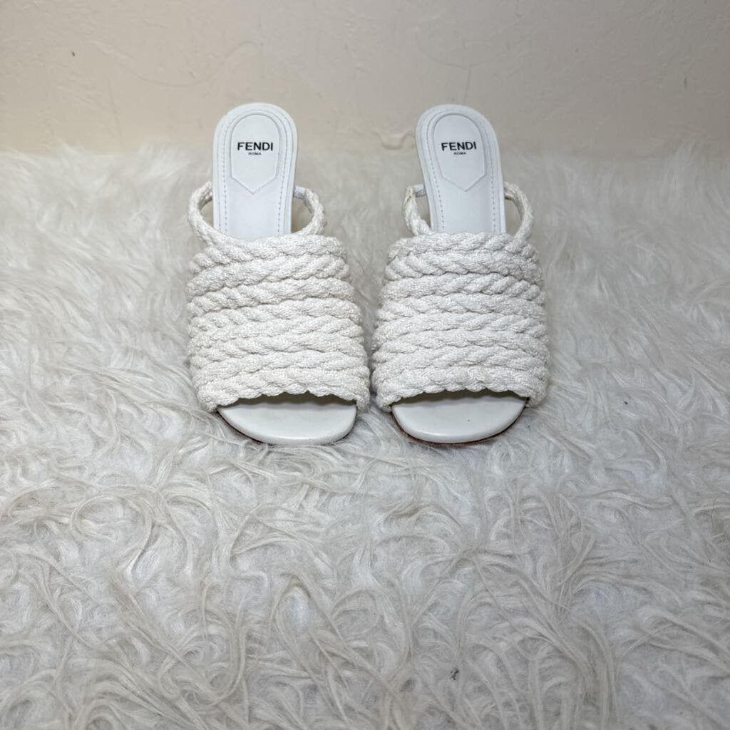 First Cloth Sandal w/ Gold F Heel