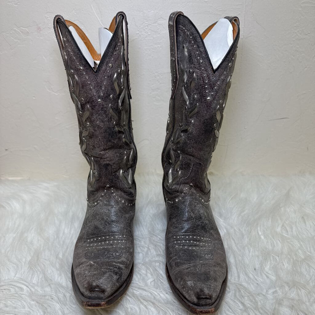 Dark Brown Distressed Leather
