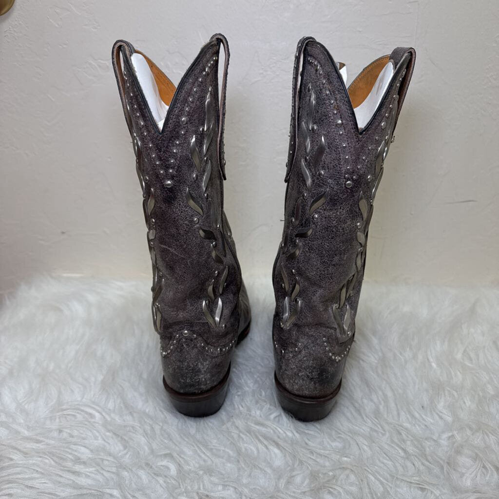 Dark Brown Distressed Leather