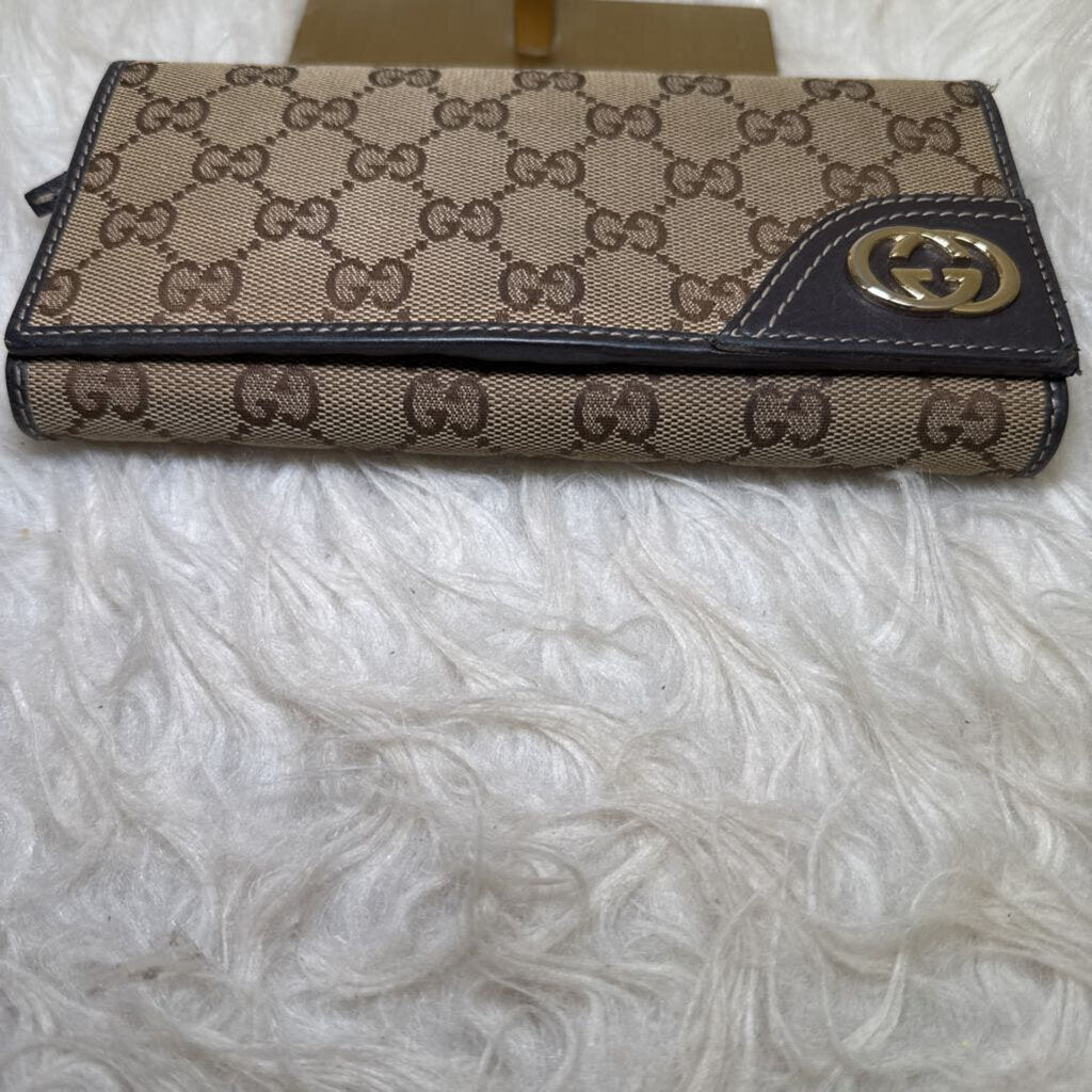 Britt Continental Wallet in GG Monogram Canvas