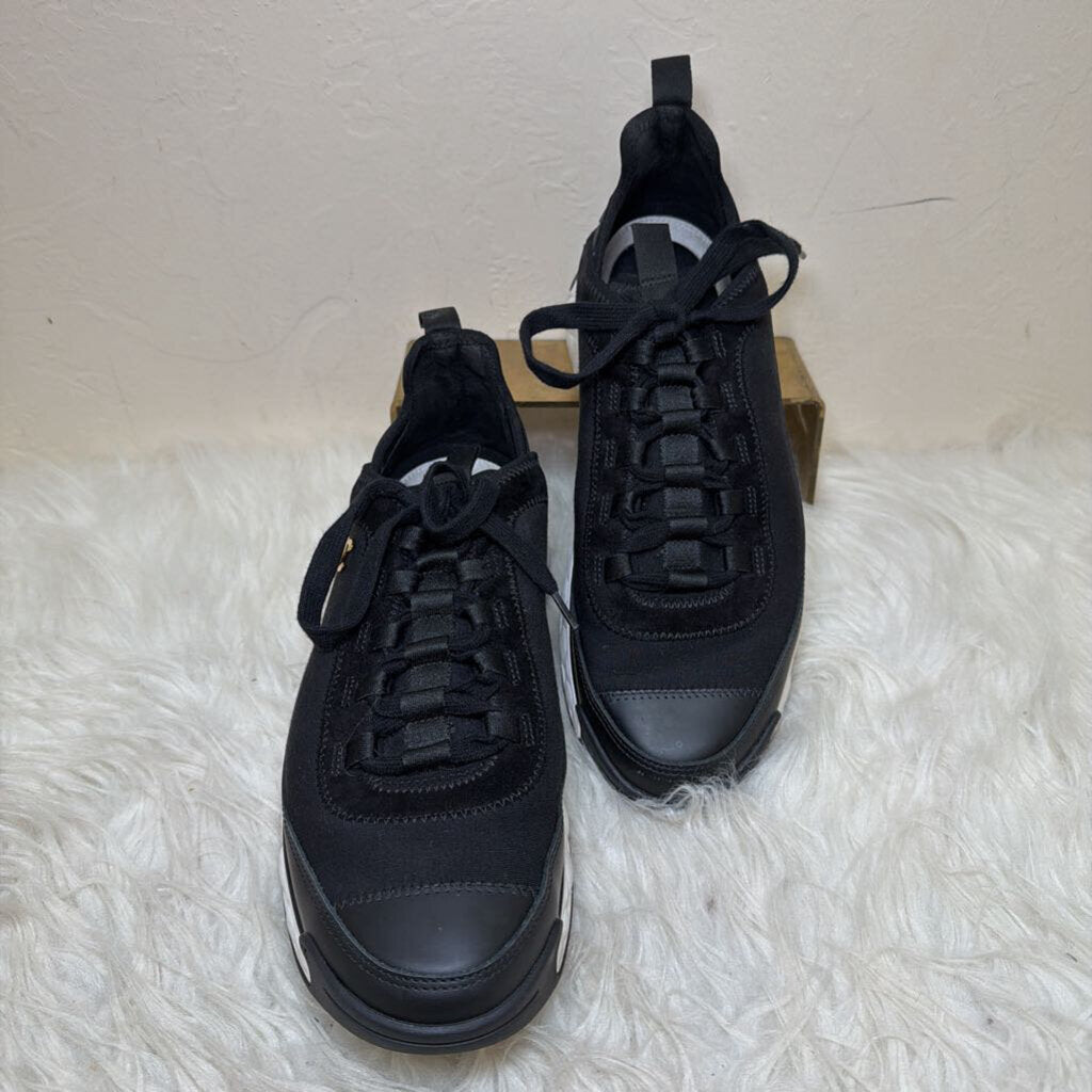 Interlocking CC Logo Velvet Suede Platform Trainers