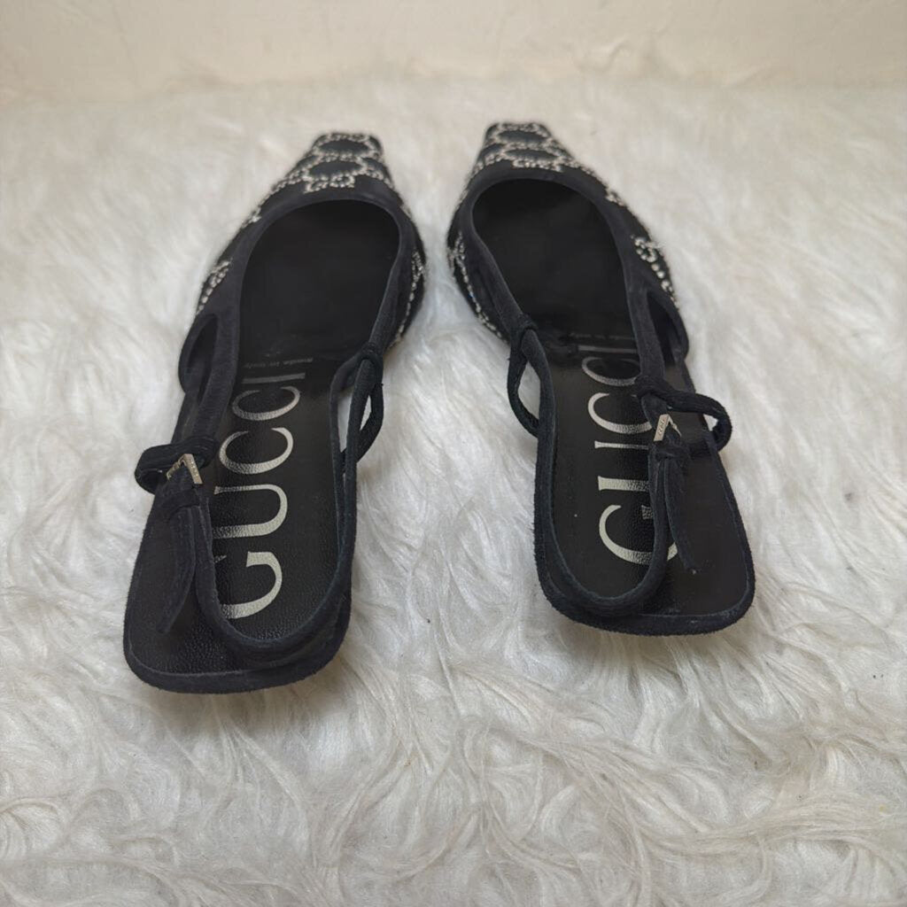 Mesh Slingback Pump w/ GG Crystal Motif