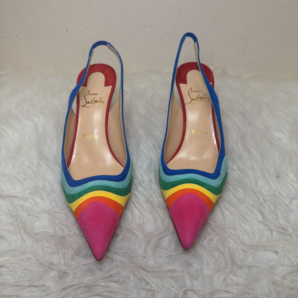 Suede Colorblock Slingback