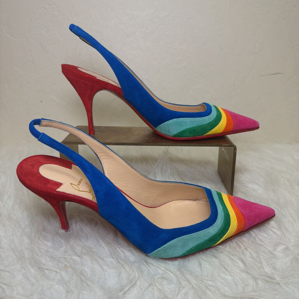 Suede Colorblock Slingback