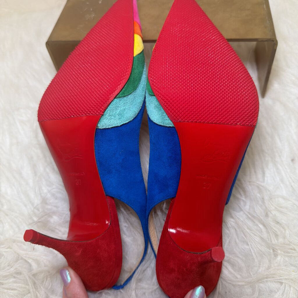 Suede Colorblock Slingback