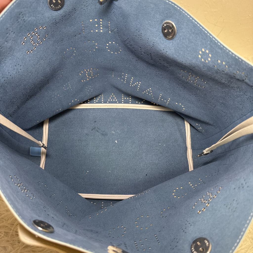 Logo Eyelets Shopping Tote