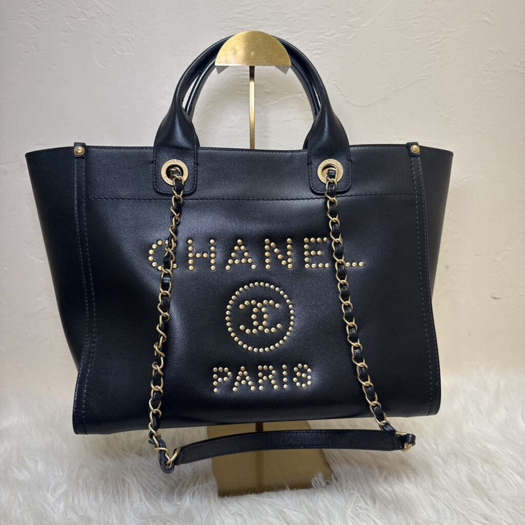 Caviar Studded Deauville Small Shopper