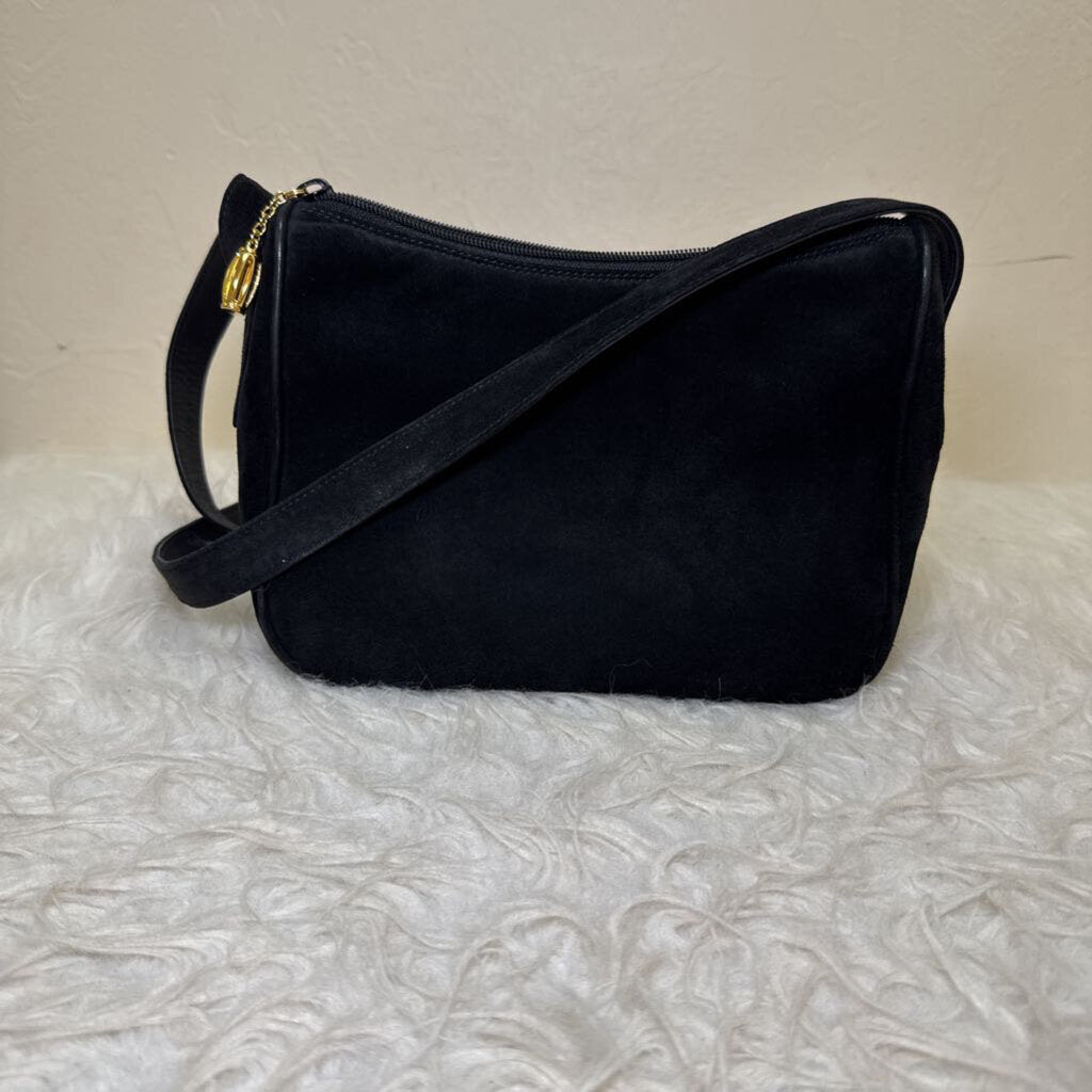 Vintage Embroidered Suede Crossbody
