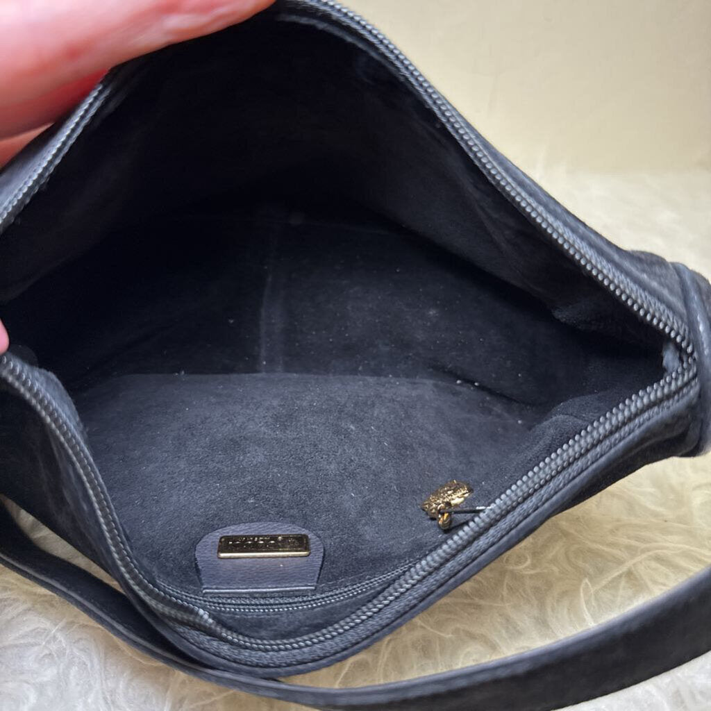 Vintage Embroidered Suede Crossbody