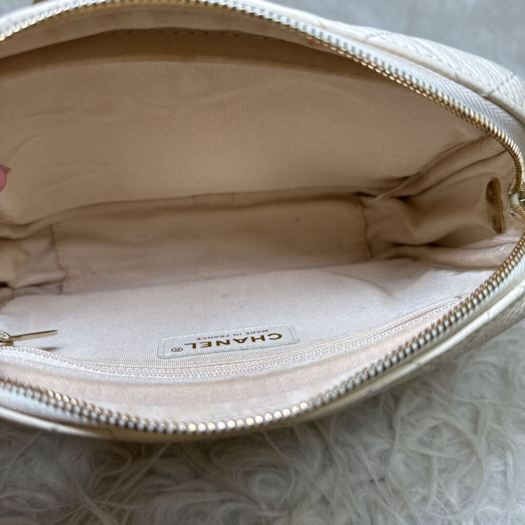 Caviar Leather Quilted Camera Bag