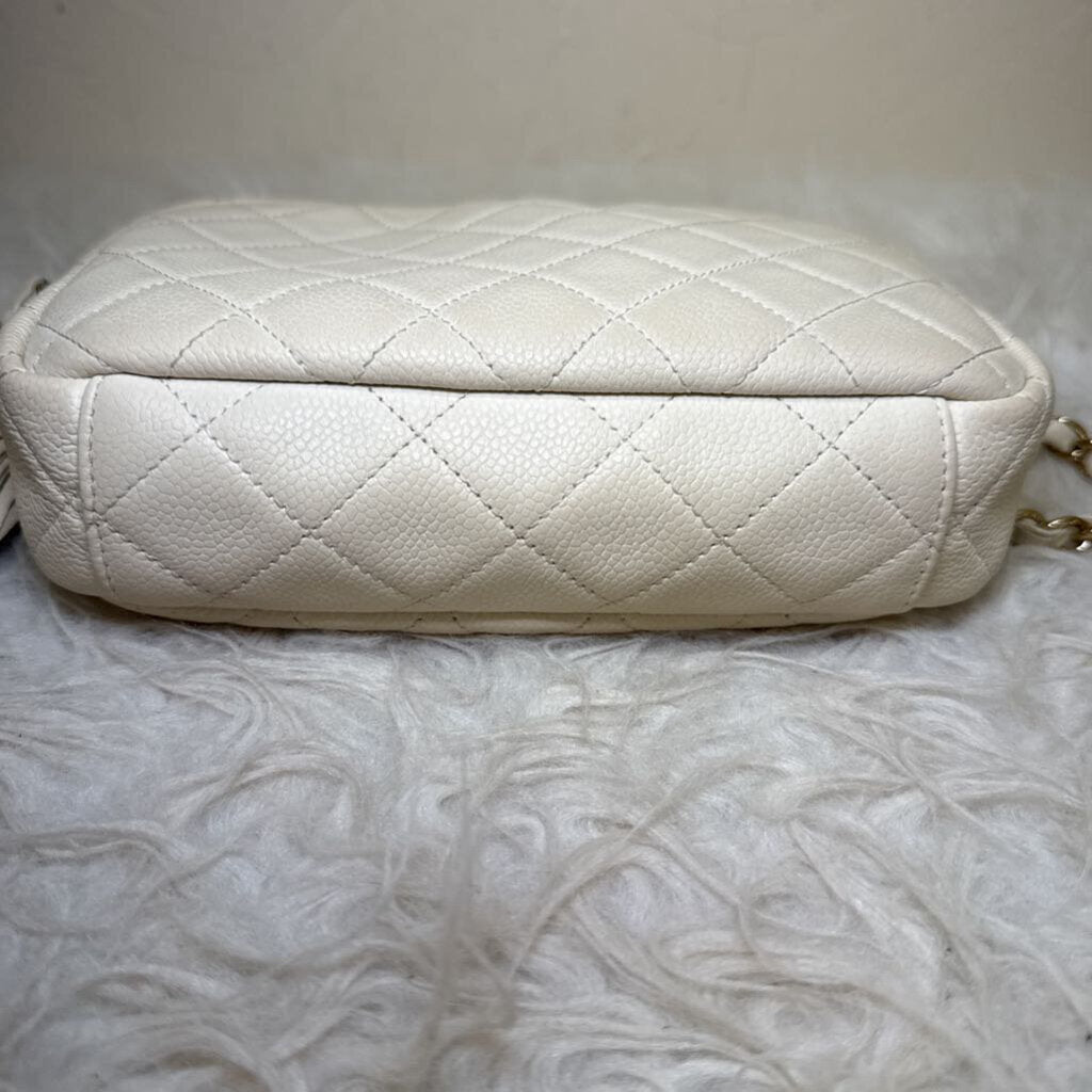 Caviar Leather Quilted Camera Bag