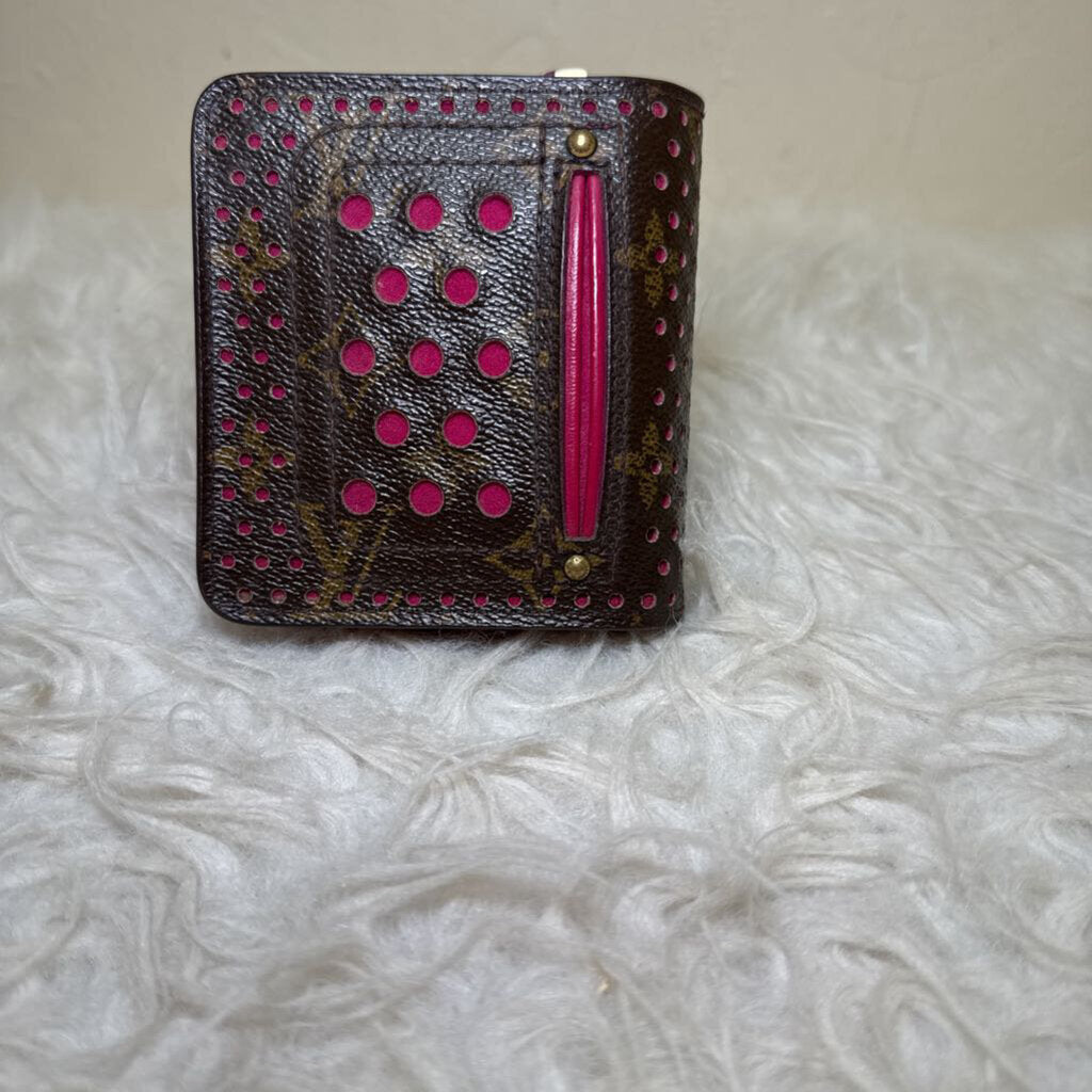 Monogram Perforated Compact Zip Wallet