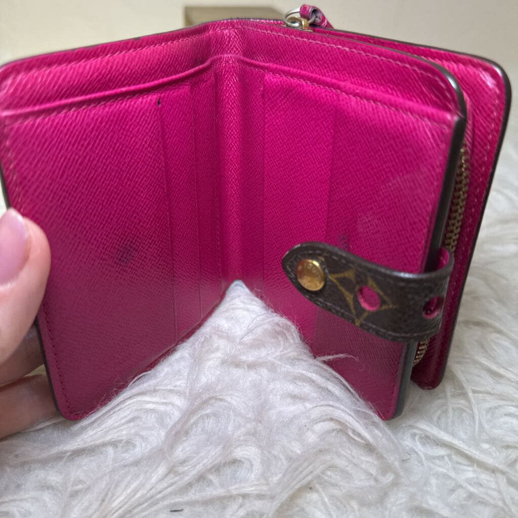 Monogram Perforated Compact Zip Wallet