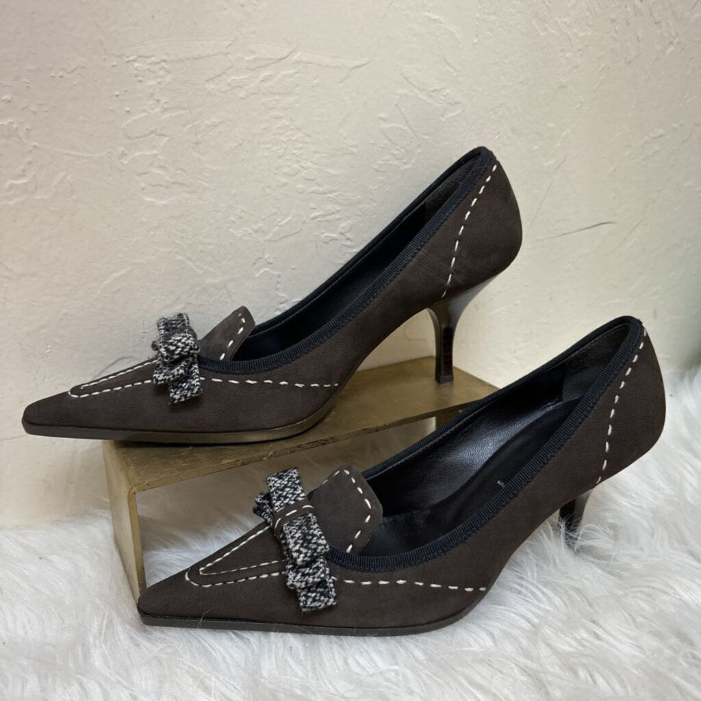 Vintage 1990s Pointed-Toe Bow Pumps
