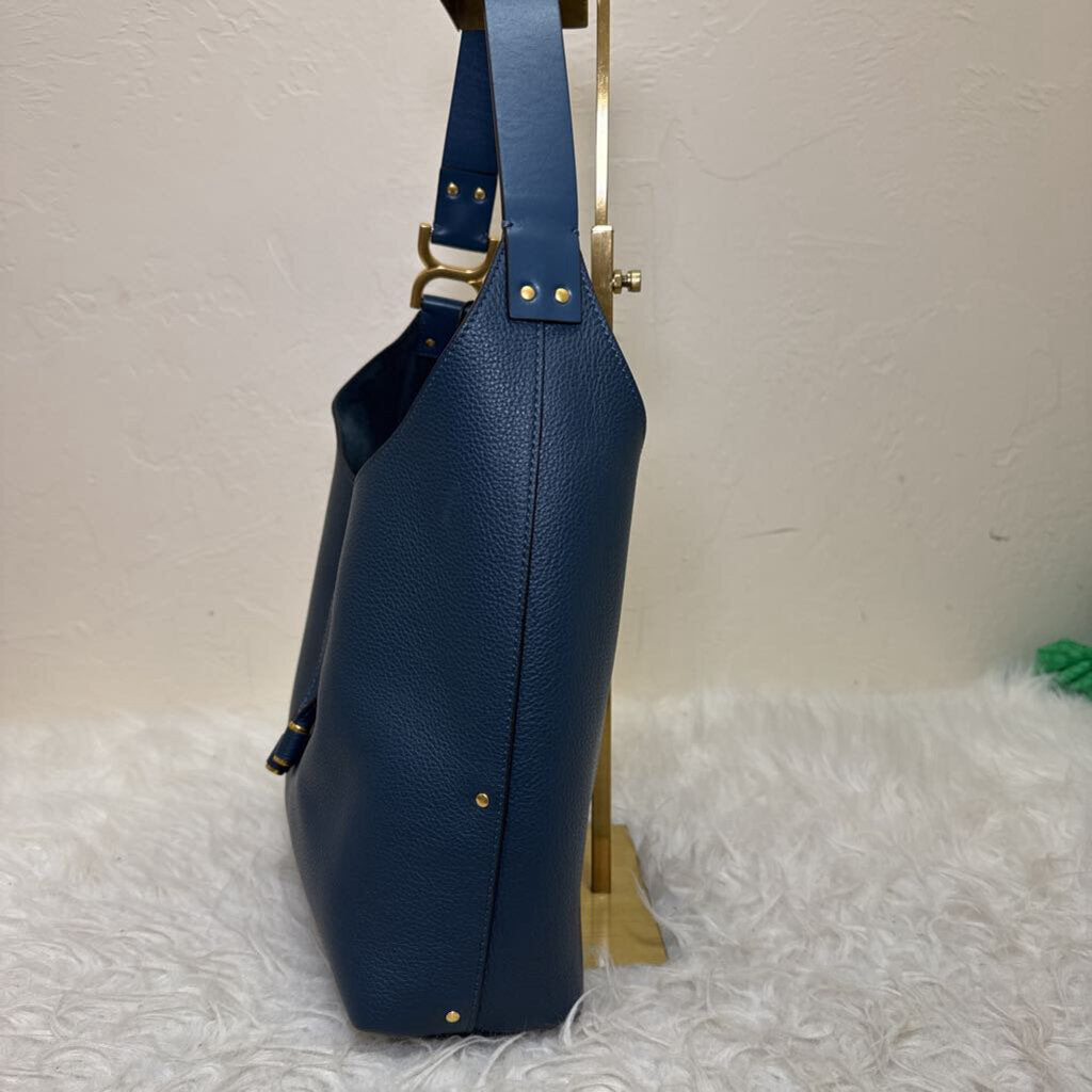 Tapestry Blue Small Hobo Bag