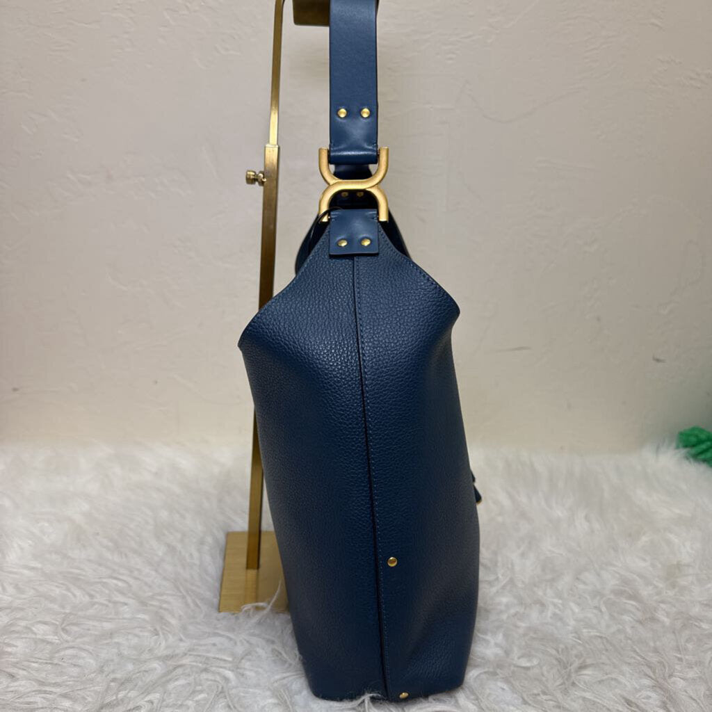 Tapestry Blue Small Hobo Bag