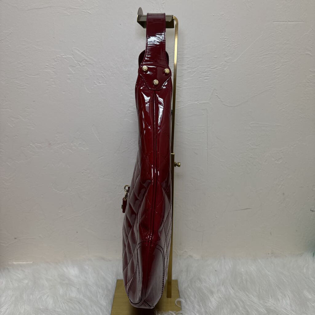 Red Patent Brooke Hobo Shoulder Bag