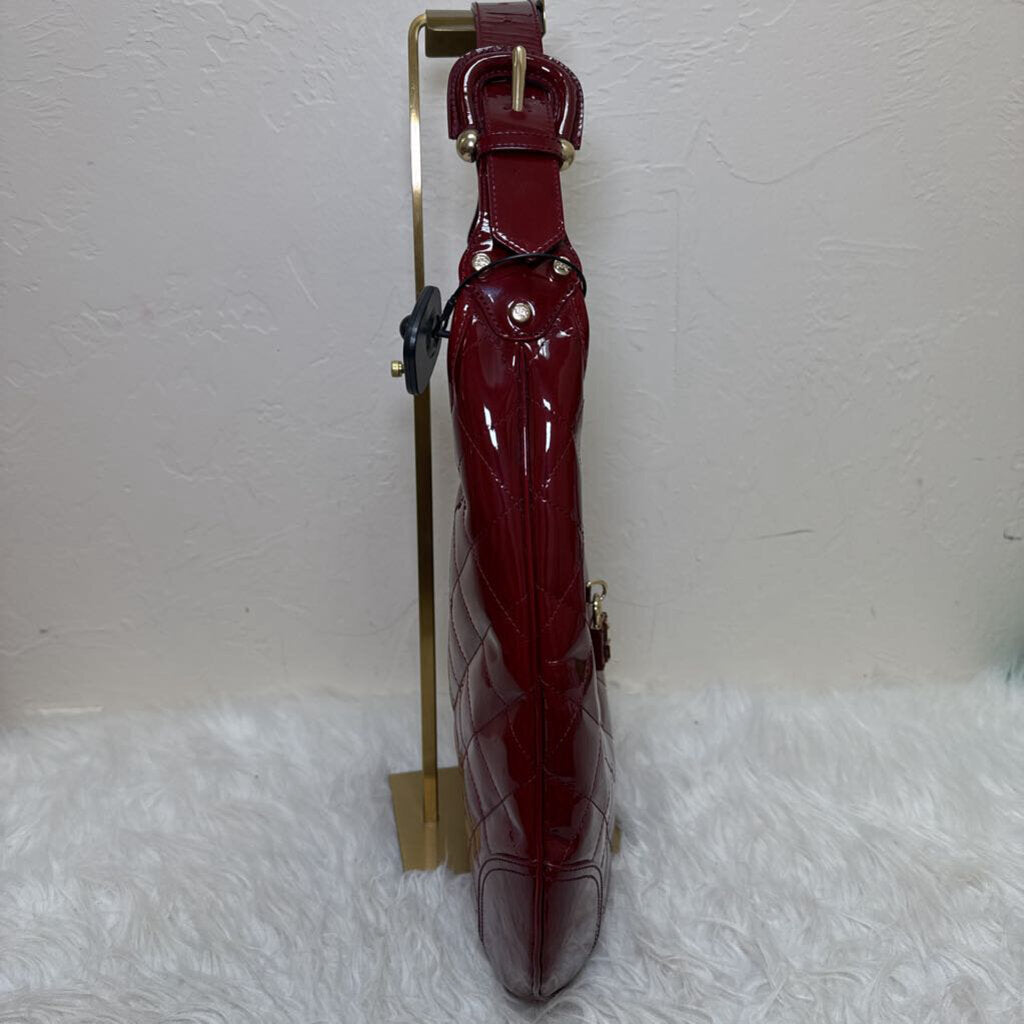 Red Patent Brooke Hobo Shoulder Bag