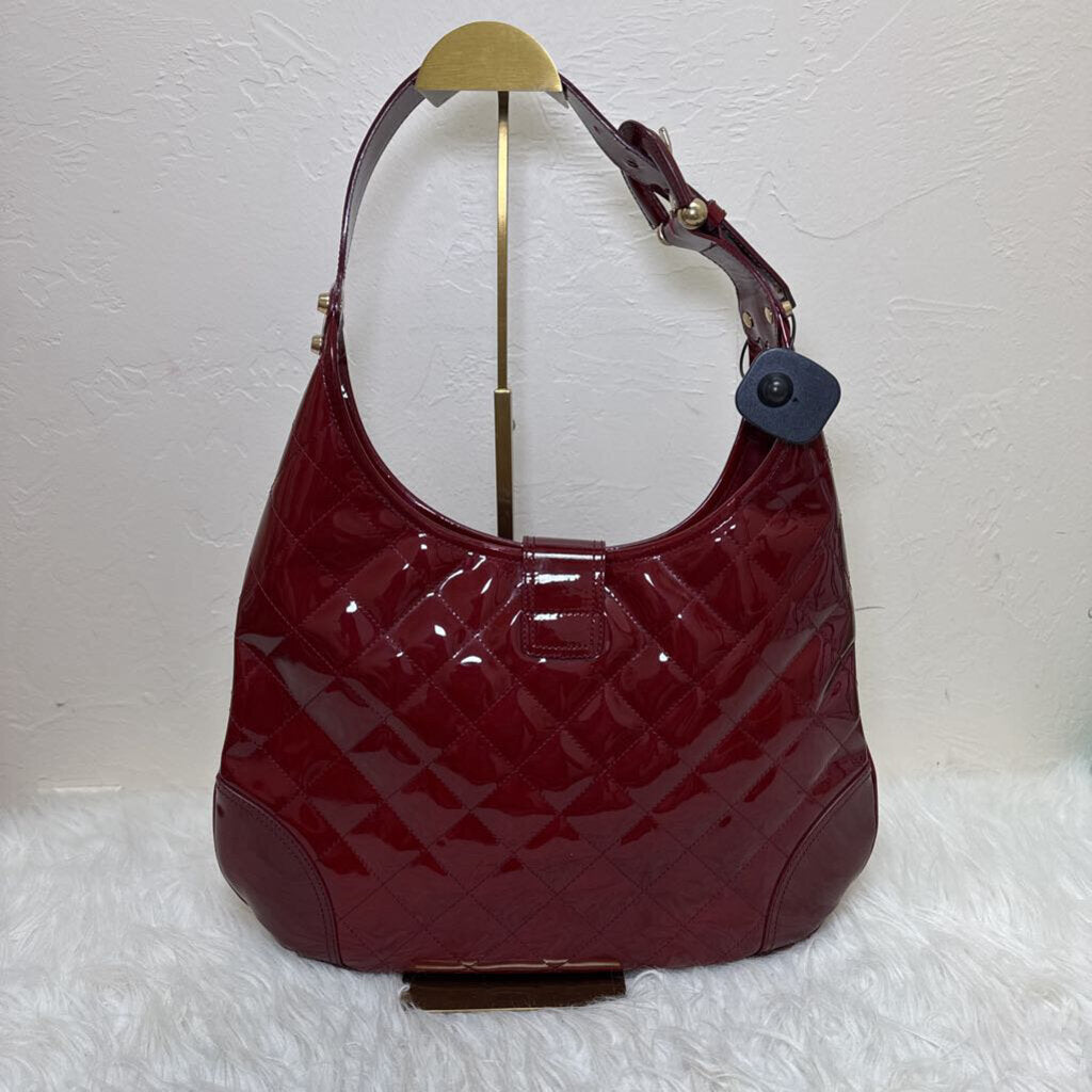 Red Patent Brooke Hobo Shoulder Bag