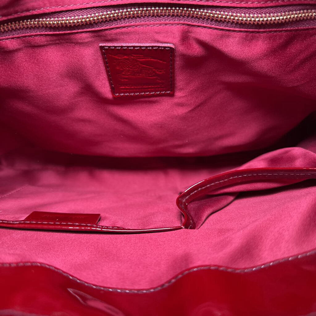 Red Patent Brooke Hobo Shoulder Bag