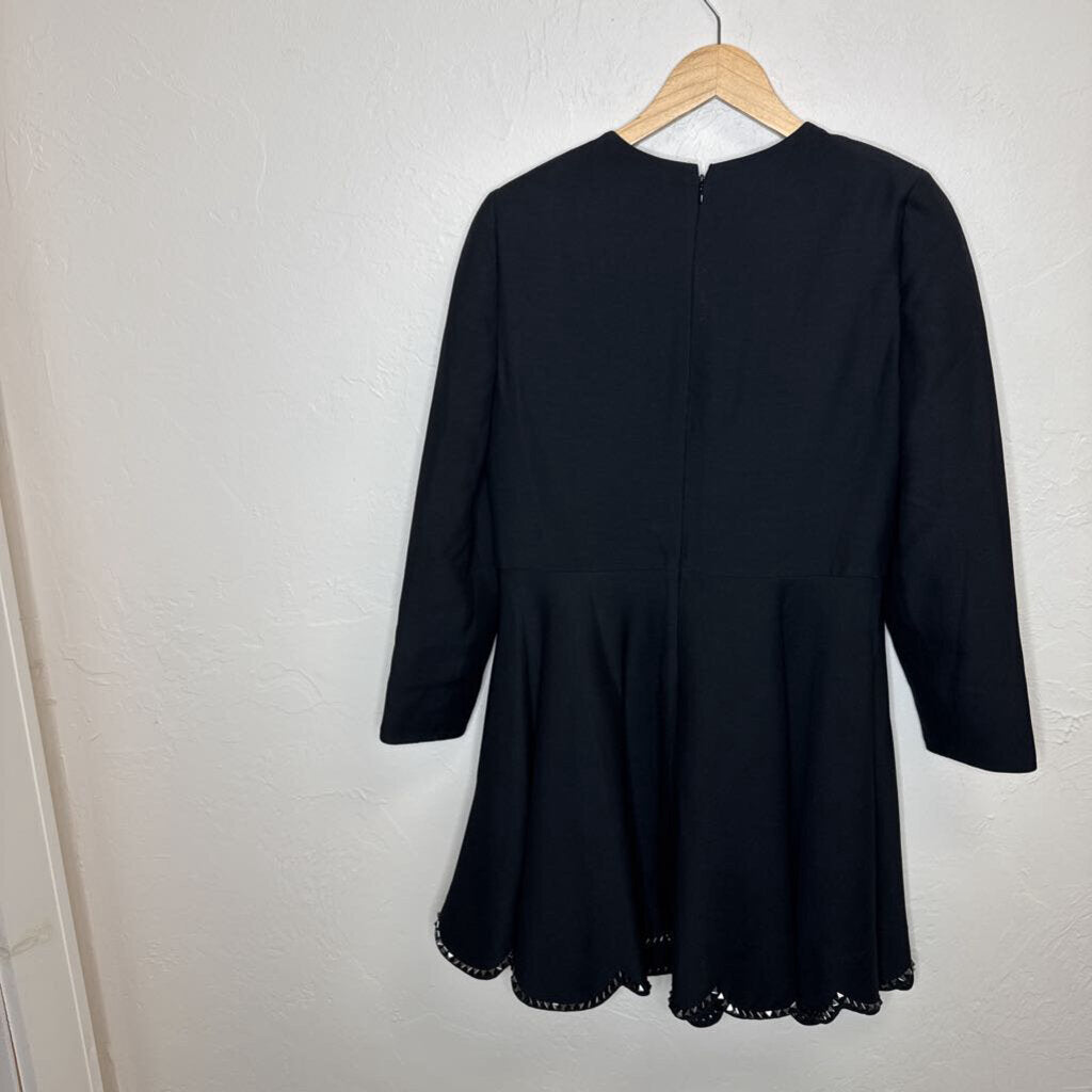 Black Dress w/ Scalloped Hem and Rockstud Detail