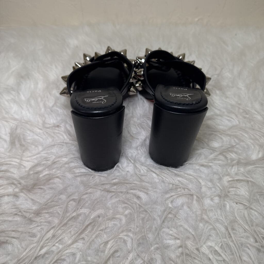 Black Leather Spika Club 85 Sandal