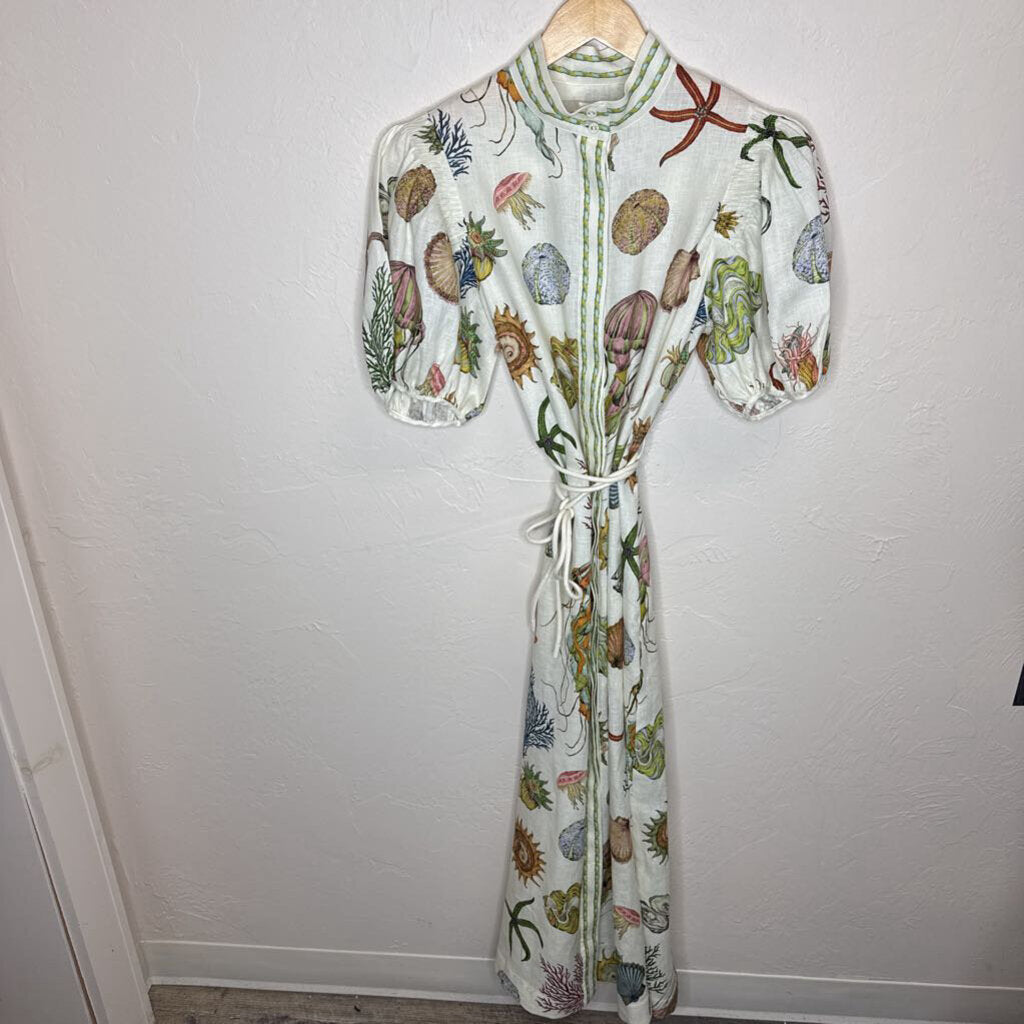 Seaside Linen Long Dress w Belt