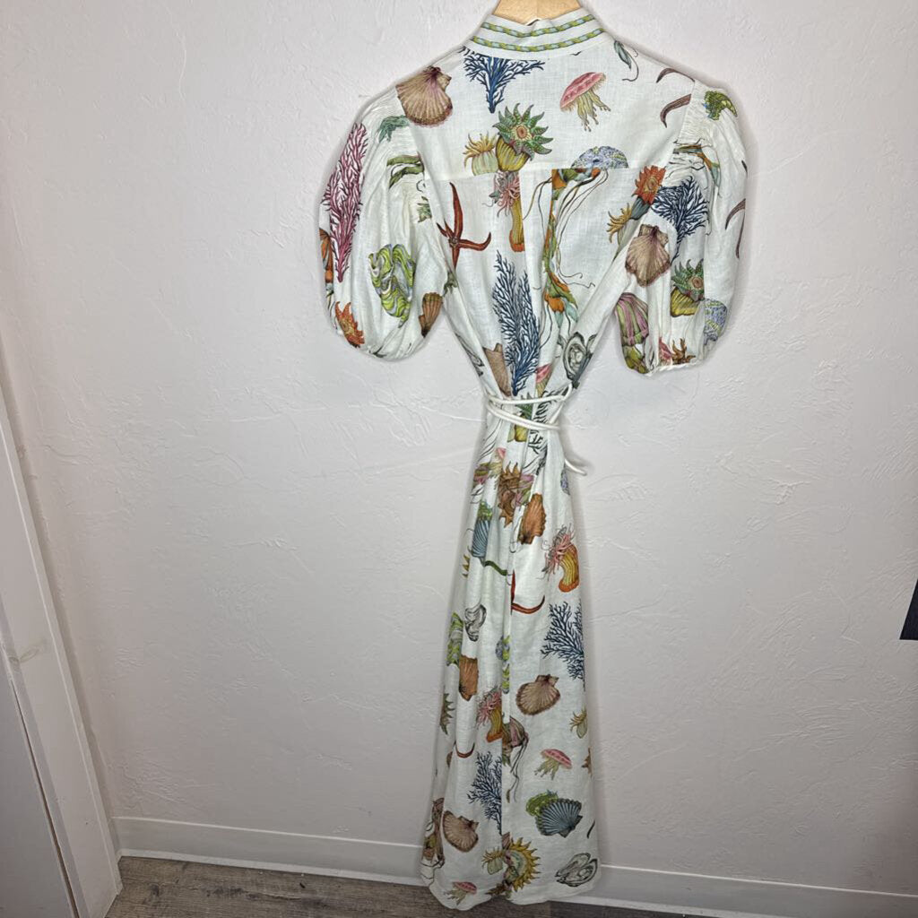 Seaside Linen Long Dress w Belt