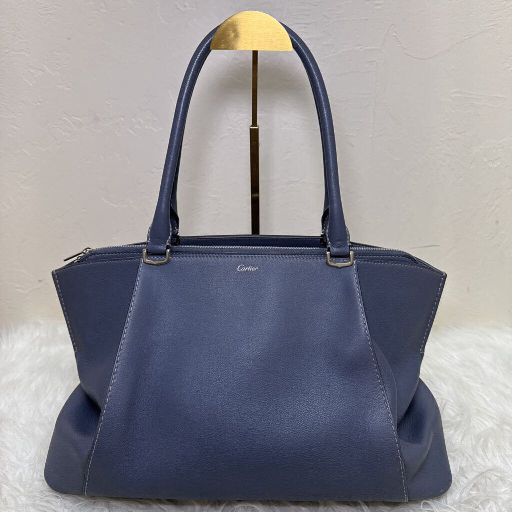 Blue Grey Leather Taurillon C de Mini