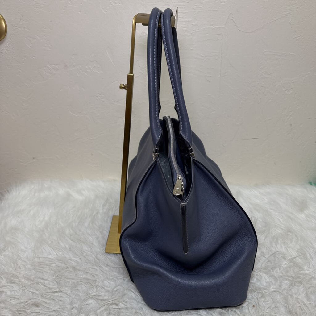Blue Grey Leather Taurillon C de Mini