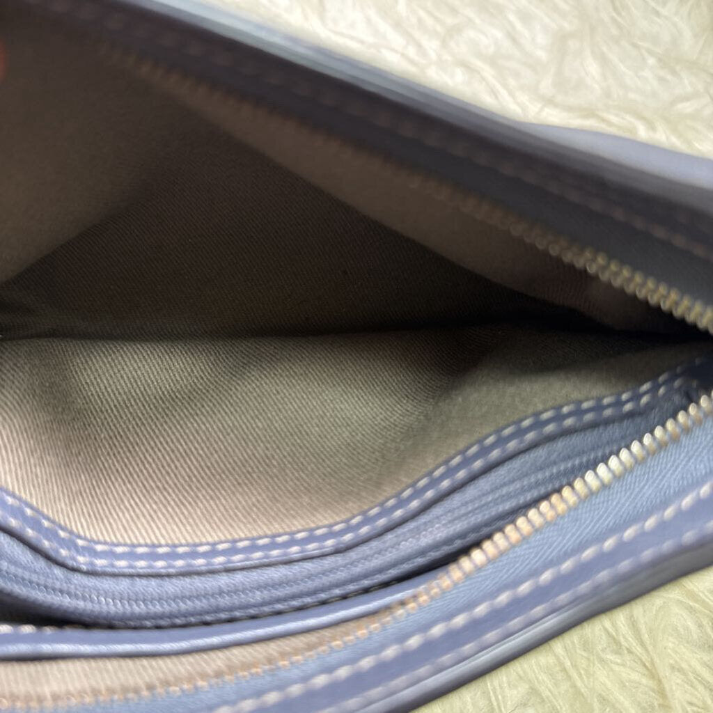 Blue Grey Leather C de Cartier Clutch
